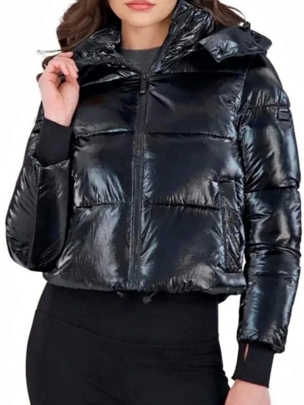 BCBGMAXAZRIA Black Puffer Jacket Size XS Like New